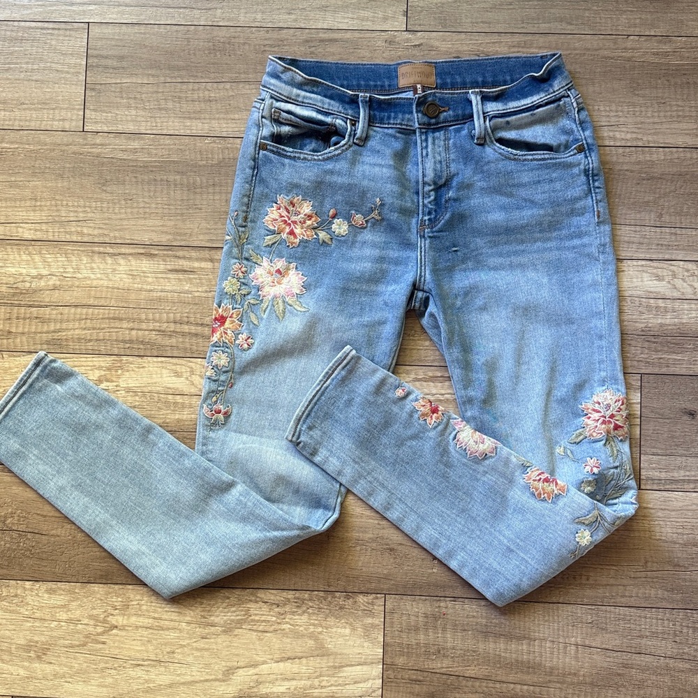 DRIFTWOOD Denim with Embroidered Floral Accents